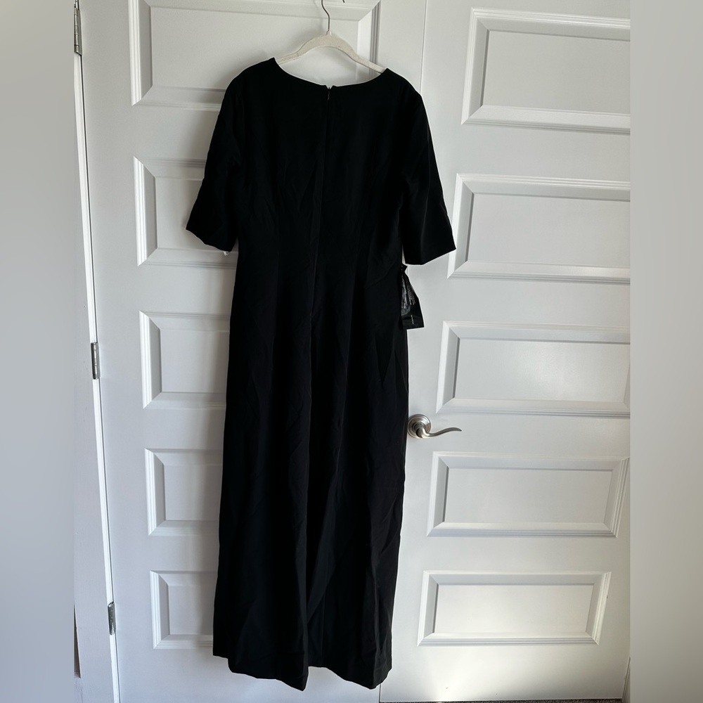 Kay Unger Davina Romper‎ Walk Thru Jumpsuit Dress Black size 12 - Picture 9 of 9